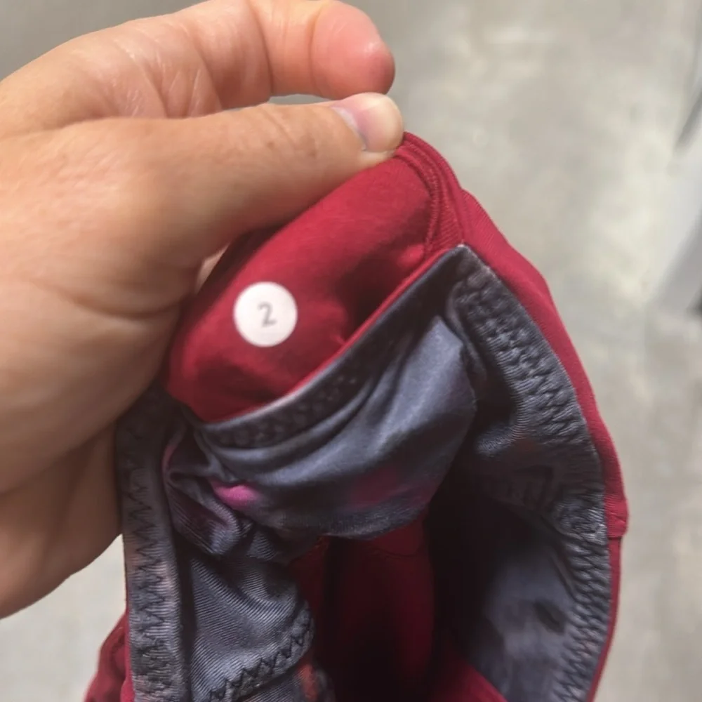 Lululemon Maroon Leggings, Size 2